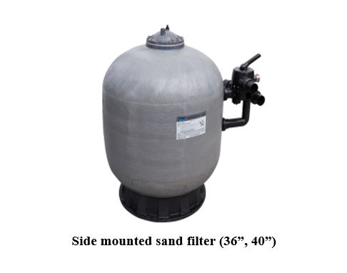 Side mounted sand filter (36”, 40”)